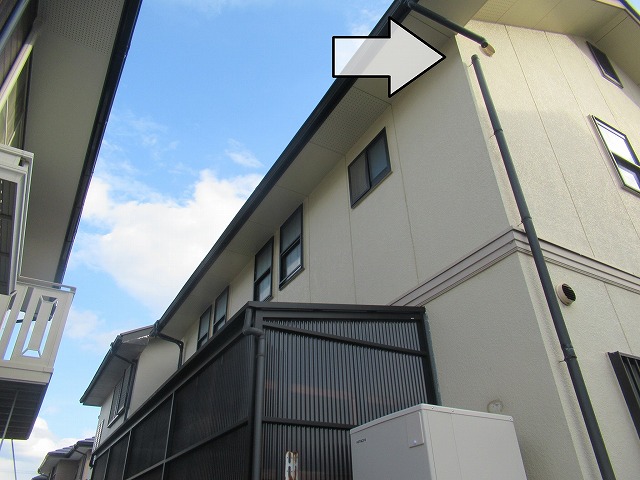 笛吹市　雪害雨樋破損